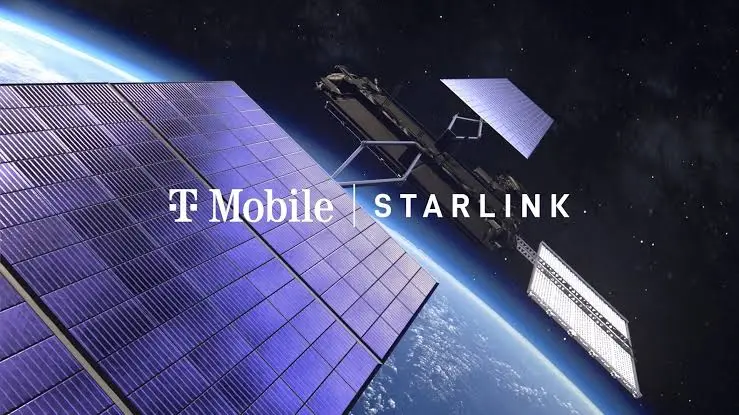 Illustration d’un smartphone connecté à Starlink Mobile et à un réseau mobile terrestre